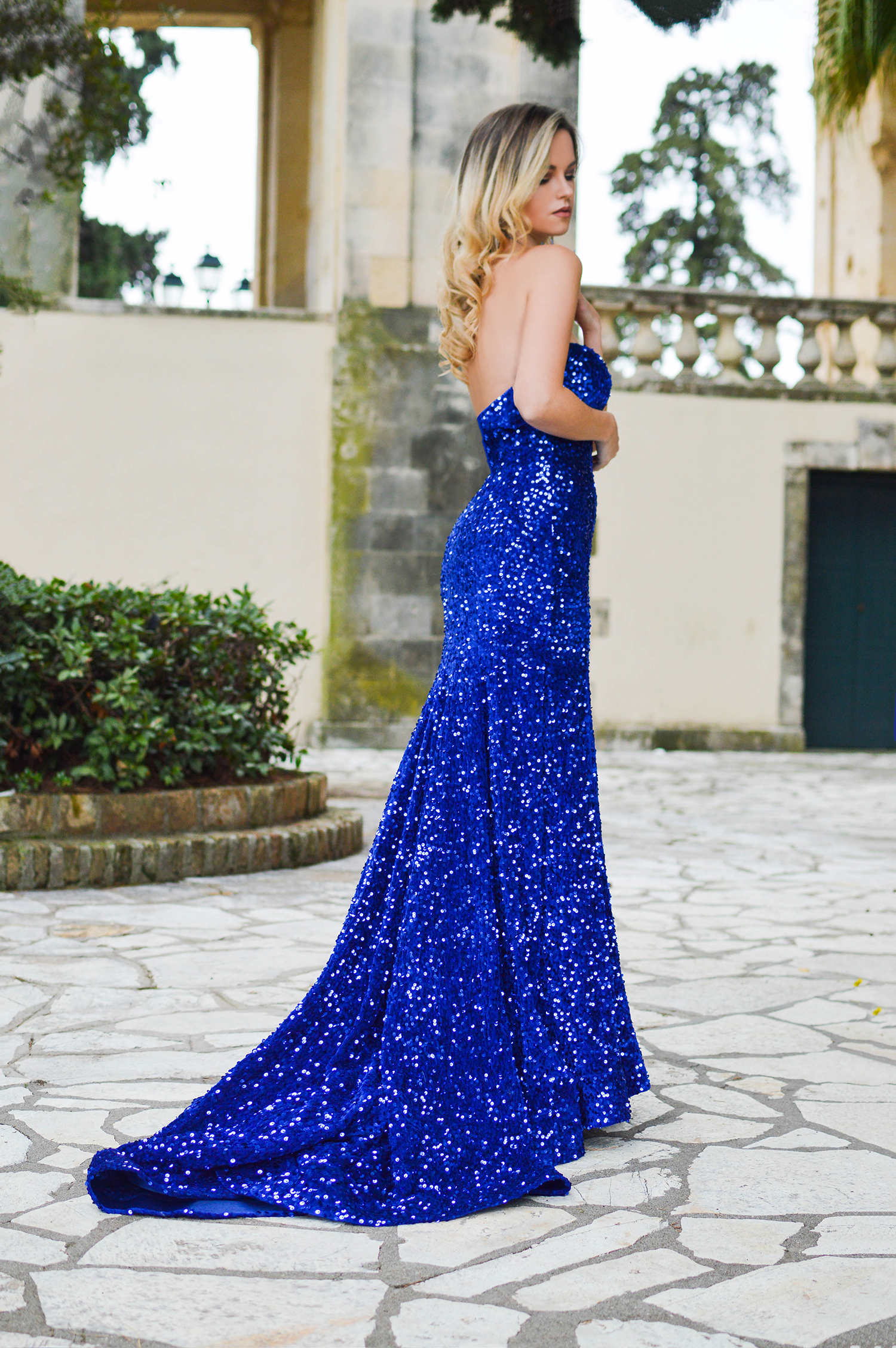 Glowing in Blue Sequins by Tamara Bellis