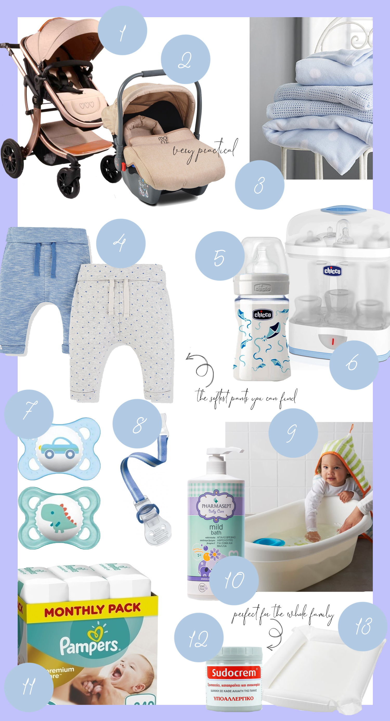 Our Baby Essentials List by Tamara Bellis