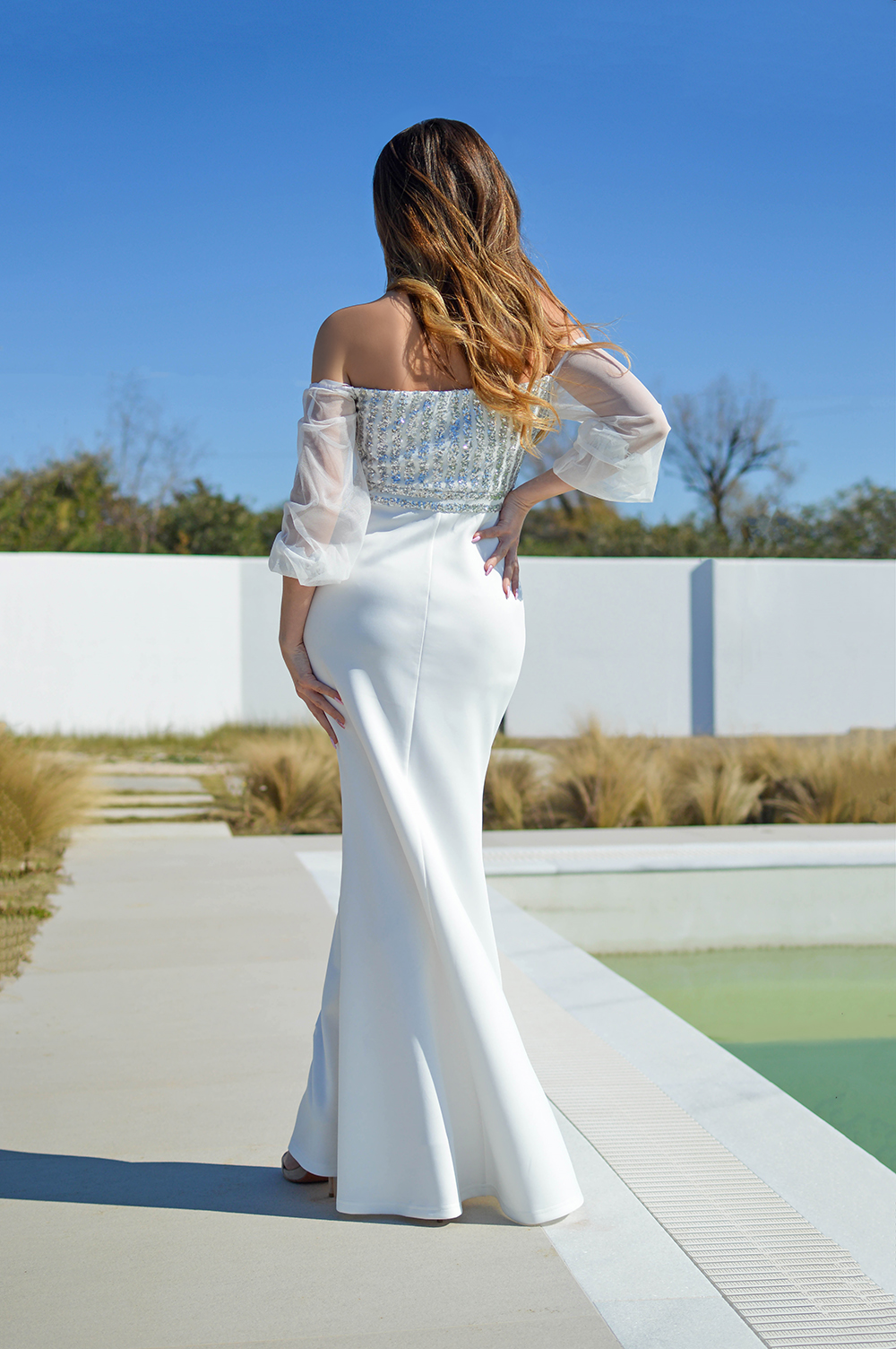 Off Shoulder Perfect White Dress by Tamara Bellis