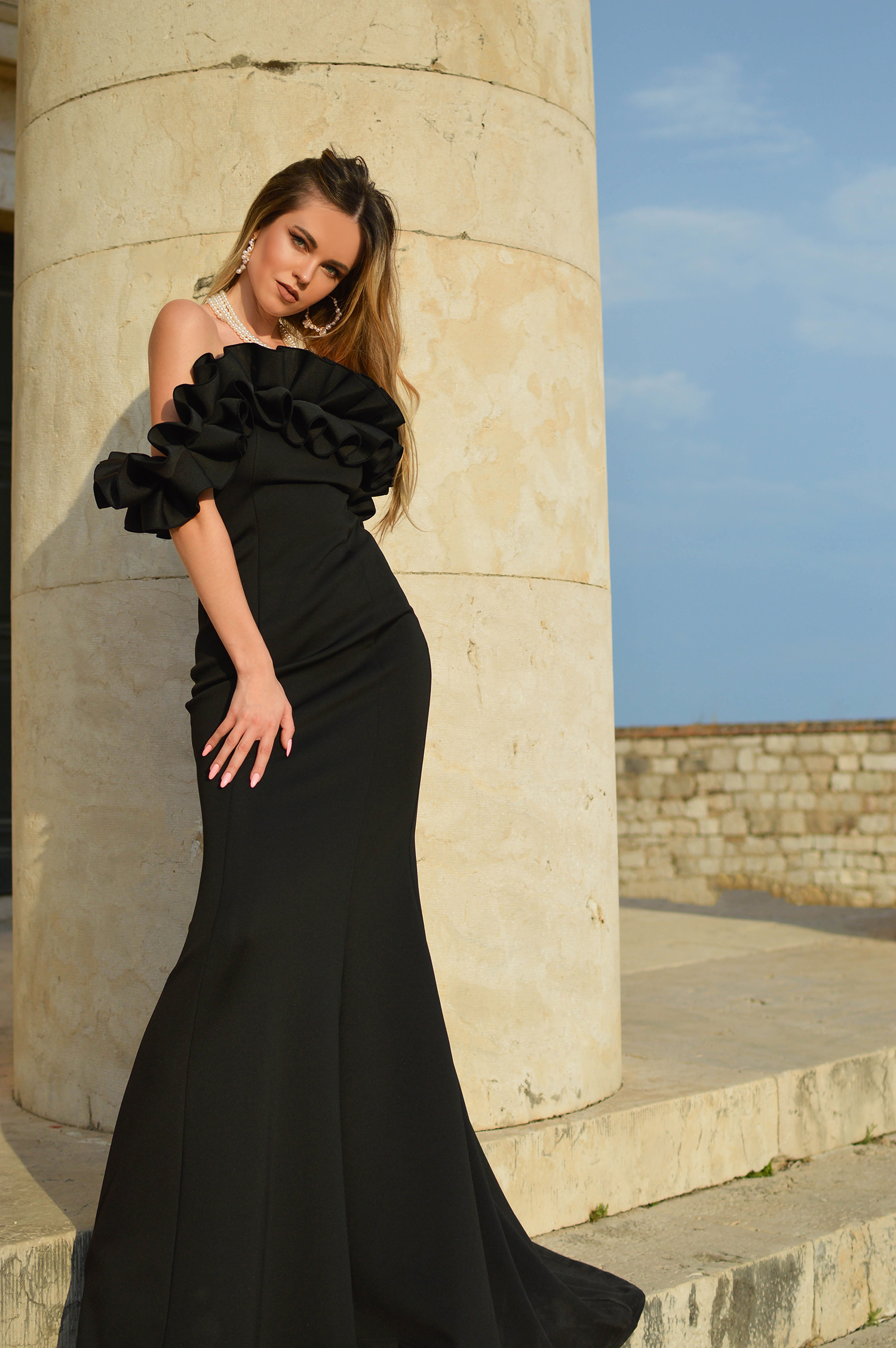Sexy Bodycon Black Dress by Tamara Bellis